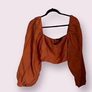 Forever 21 Blouse Square Neckline Ballon Sleeves small